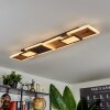 Sourbarie Ceiling Light LED brown, Wood like finish, black, 1-light source