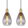Globo FANNI Pendant Light brass, black, 4-light sources