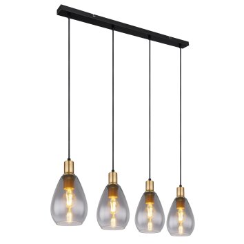 Globo FANNI Pendant Light brass, black, 4-light sources