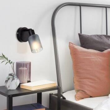 Brilliant Loralie Wall Light black, 1-light source