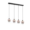 Reality Borka Pendant Light black, 4-light sources