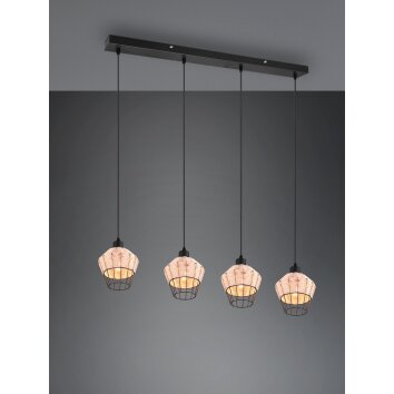 Reality Borka Pendant Light black, 4-light sources