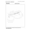 Lucide TRIGONO Ceiling Light white, 2-light sources