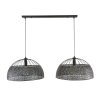 Peyrie pendant luminaire brown, black, 2-light sources