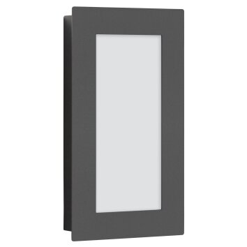 LCD Lamberg Outdoor Wall Light LED grey, 1-light source, Motion sensor