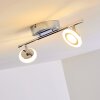 LUCY ceiling spotlight LED chrome, 2-light sources, Remote control, Colour changer