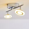 LUCY ceiling spotlight LED chrome, 2-light sources, Remote control, Colour changer