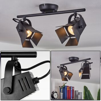 Isanay Ceiling Light black, 2-light sources