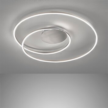 Fischer & Honsel Holy Ceiling Light LED matt nickel, 1-light source, Remote control