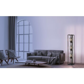 Fischer & Honsel Regi Floor Lamp black, 3-light sources
