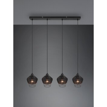 Reality Borka Pendant Light black, 4-light sources