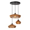 Lucide YUNKAI Pendant Light black, 3-light sources
