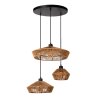 Lucide YUNKAI Pendant Light black, 3-light sources