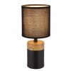 Globo IGA Table lamp Wood like finish, black, 1-light source