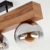 Vouhet Ceiling Light brown, Wood like finish, black, 3-light sources