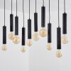 Wheelwright Pendant Light matt nickel, black, 10-light sources