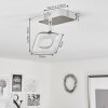 Villenauxe Ceiling Light LED chrome, matt nickel, 1-light source
