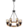 Globo LILA Pendant Light brown, black, 6-light sources