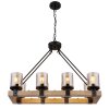 Globo LILA Pendant Light brown, black, 8-light sources
