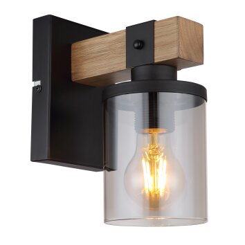 Globo LILA Wall Light brown, black, 1-light source