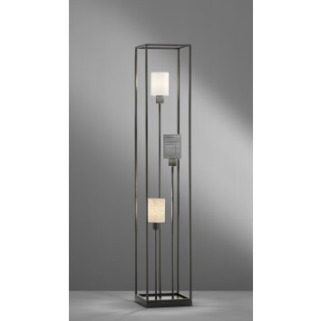 Fischer & Honsel Isko Floor Lamp black, 3-light sources
