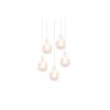 Trio Mela Pendant Light white, 5-light sources