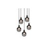Trio Mela Pendant Light black, 5-light sources