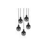 Trio Mela Pendant Light black, 5-light sources