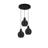 Reality Sprout Pendant Light black, 3-light sources