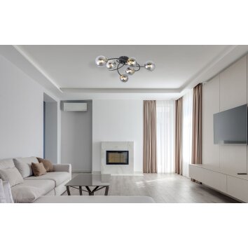 Globo JORGE Ceiling Light black, 6-light sources
