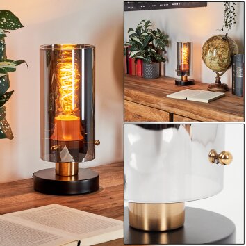 Vaurois Table lamp brass, black, 1-light source