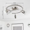 Mirandol Ceiling Light matt nickel, 3-light sources
