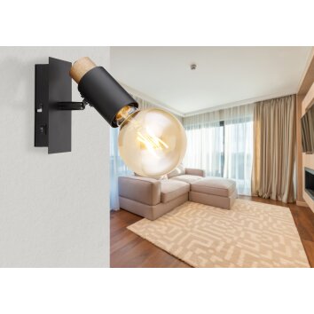 Globo MATTI Wall Light Ecru, black, 1-light source