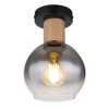 Globo MOITAS Ceiling Light Wood like finish, black, 1-light source