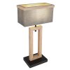 Globo OSSI Table lamp Wood like finish, black, 1-light source
