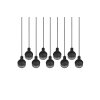 Trio Mela Pendant Light black, 9-light sources
