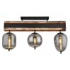 Globo LOREY Ceiling Light Dark wood, black, 3-light sources