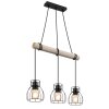 Globo MINA Pendant Light Ecru, black, 3-light sources