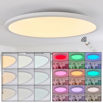 Montalba Ceiling Light LED white, 1-light source, Remote control, Colour changer