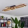 Ayajasco Ceiling Light LED brown, Wood like finish, black, 1-light source
