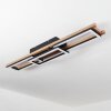 Ayajasco Ceiling Light LED brown, Wood like finish, black, 1-light source