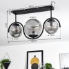 Orieux Ceiling Light black, 3-light sources