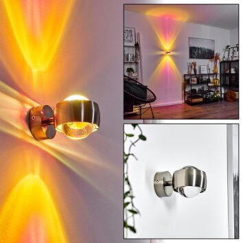 Sapri Wall Light matt nickel, 1-light source