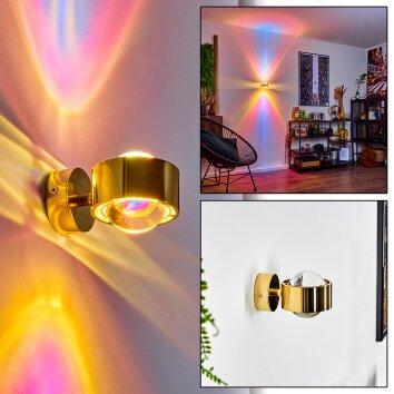 Sapri Wall Light gold, 1-light source