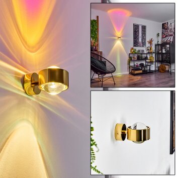 Sapri Wall Light gold, 1-light source