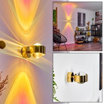 Sapri Wall Light gold, 1-light source