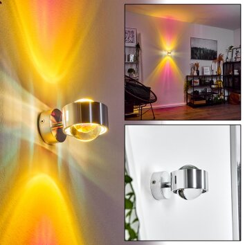 Sapri Wall Light silver, 1-light source