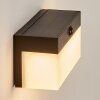 Malalhue solar wall lamp LED black, 1-light source, Motion sensor