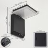 Lonquimai solar wall lamp LED black, 1-light source, Motion sensor