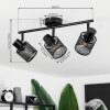 Roto Ceiling Light black, 3-light sources
